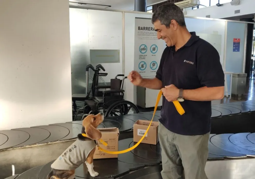 Comenzó a trabajar la Brigada Canina en el aeropuerto de Bariloche