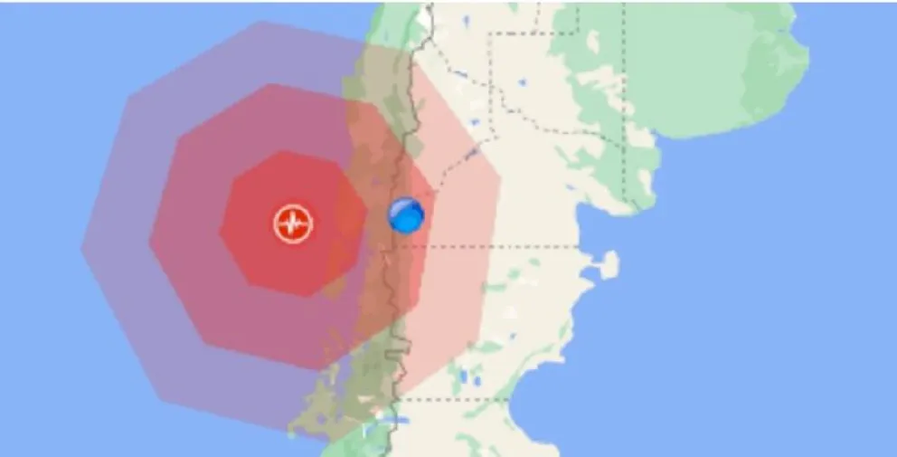 Un temblor de 6,1 con epicentro en Chile se sintió también en Bariloche