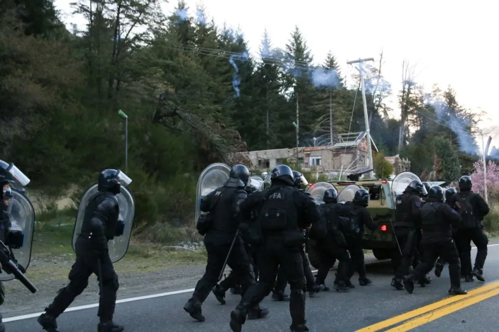 Una escena del desalojo de octubre de 2022. Foto: archivo