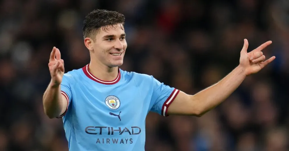 Picó la Araña: Julián Álvarez anotó su primer tanto en Champions en la goleada del City ante Copenhague