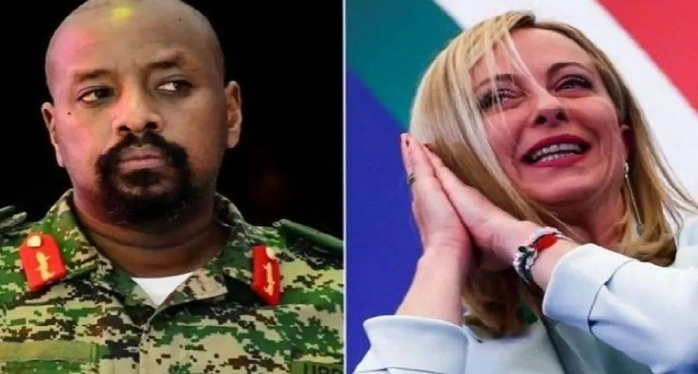 Polémico: el hijo del presidente de Uganda ofreció 100 vacas por la primera ministra italiana, Giorgia Meloni	