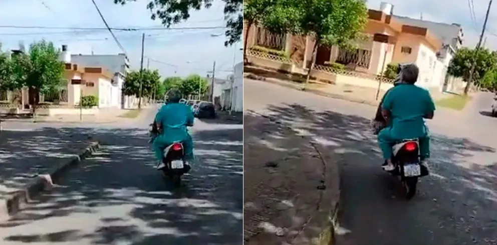 Insólito: la ambulancia se olvidó al médico y lo tuvo que llevar al hospital un motoquero 