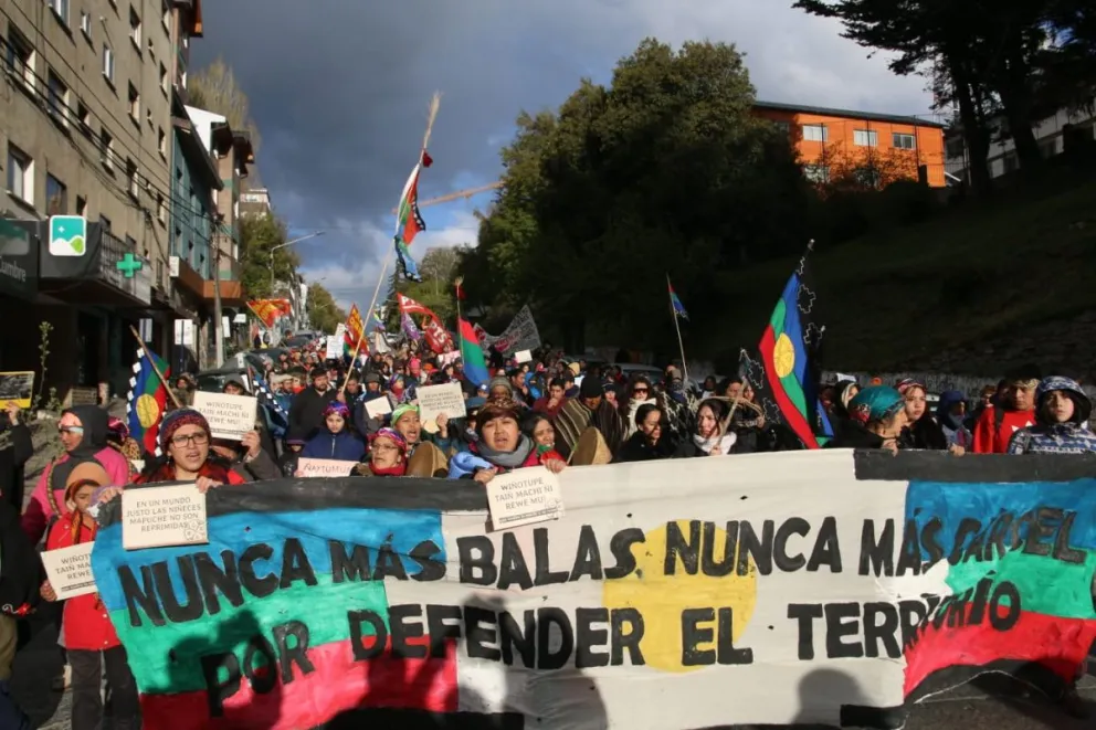 Una multitud marchó en contra de "la criminalización de la defensa del territorio"