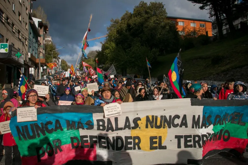 Imagen de archivo: manifestación mapuche (foto: Facundo Pardo).