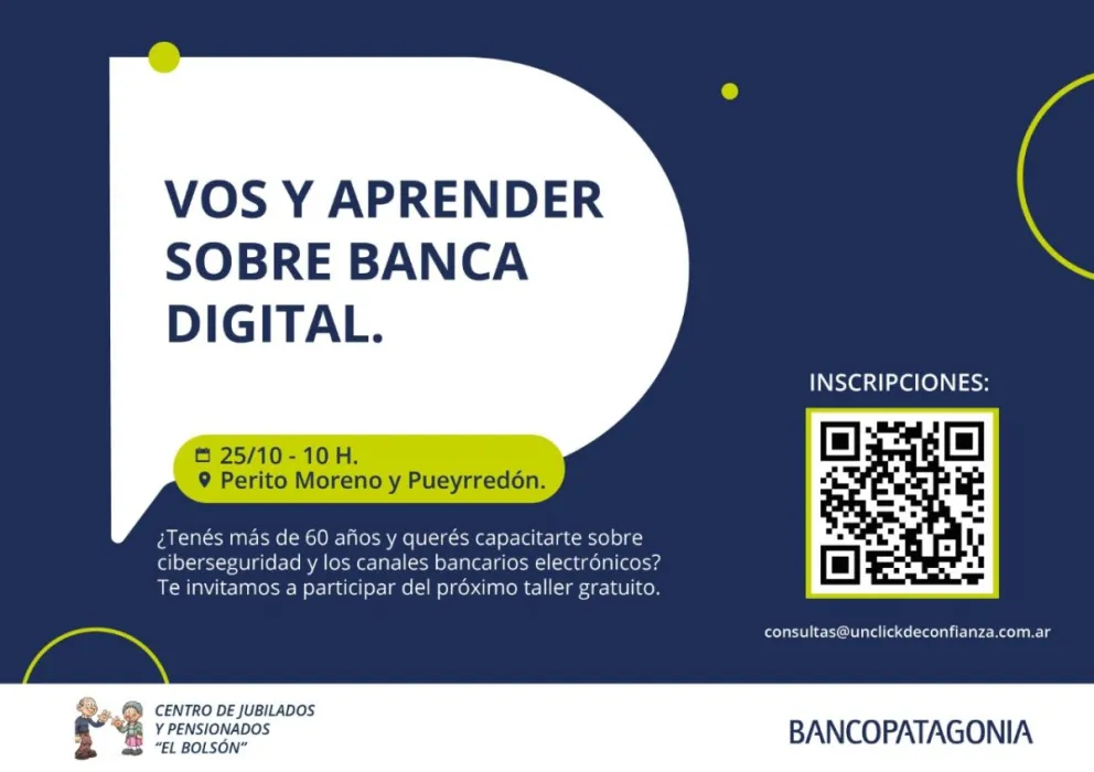 Una tarde de merienda y banca digital para jubilados y jubiladas