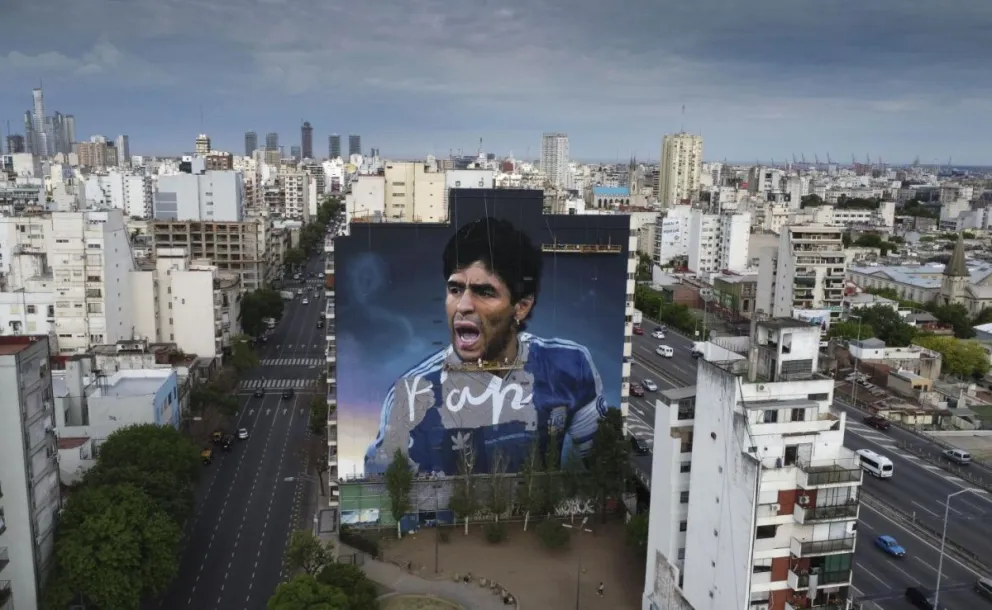 Va tomando forma: Diego Maradona tendrá su propio mural en Constitución