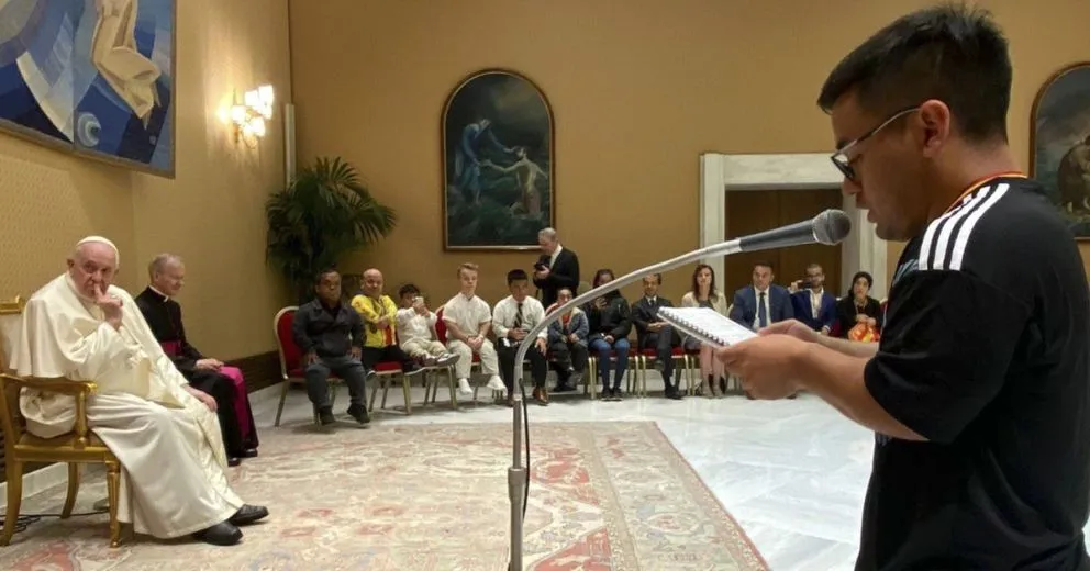 El rionegrino campeón de Europa estuvo con el Papa Francisco