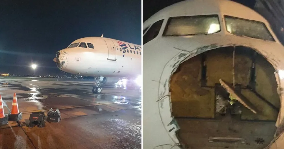 Pánico a bordo: un avión sufrió graves destrozos por una turbulencia en la ruta Santiago de Chile-Asunción
