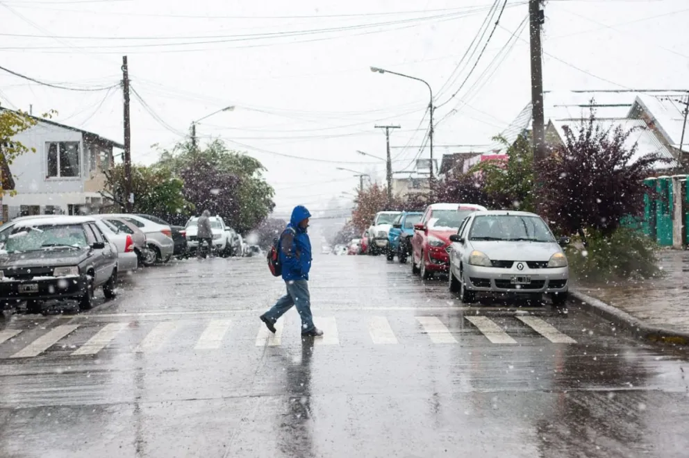Bariloche en primavera: nevó con fuerza y se acumuló en numerosos sectores