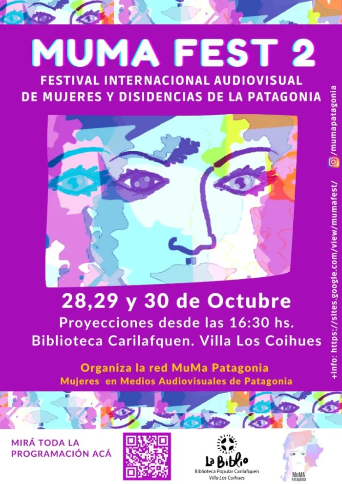 Festival Internacional Audiovisual de Mujeres y Disidencias en la biblioteca Carilafquen 
