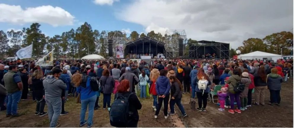 Bajo la lluvia, celebraron a Zatti santo