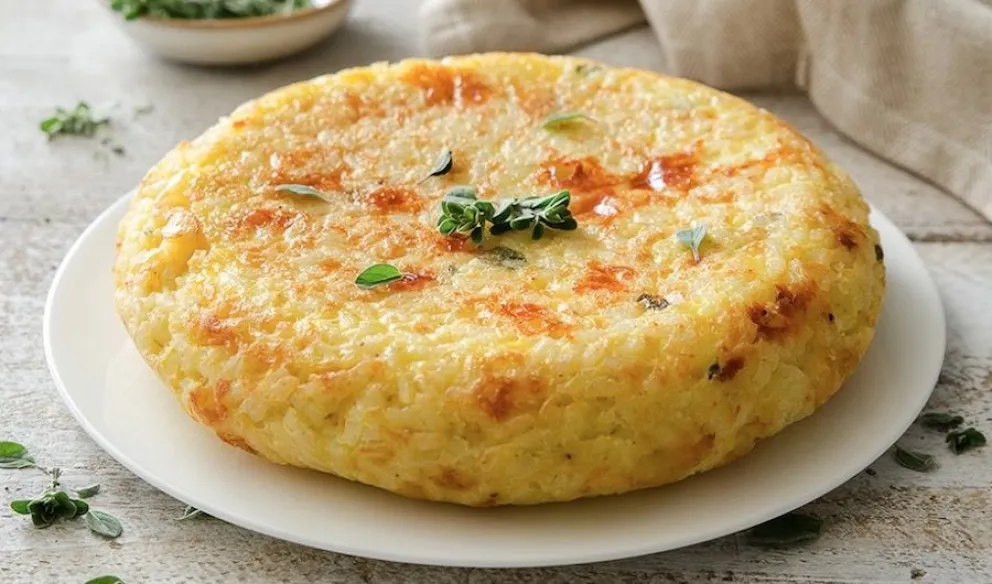 Tortilla de arroz y queso: económica y fácil de preparar en sólo, ¡25 minutos!