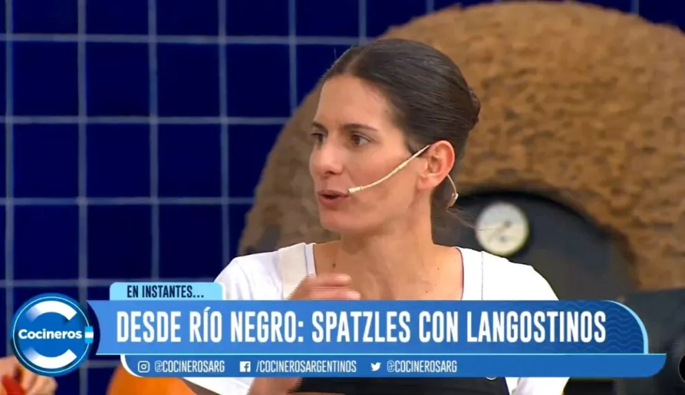 La chef barilochense Julieta Caruso preparó una receta rionegrina en la TV Pública