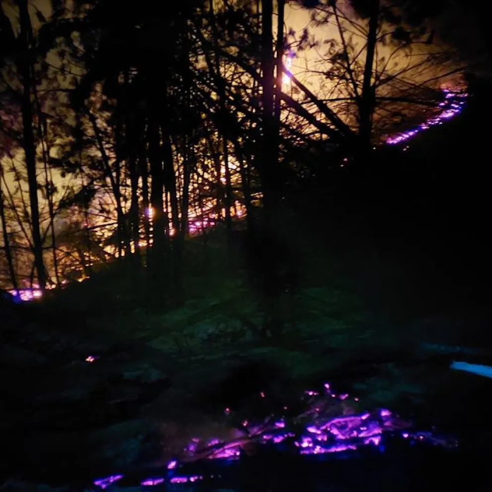 Susto por un incendio de interfase en el cerro Currumahuida