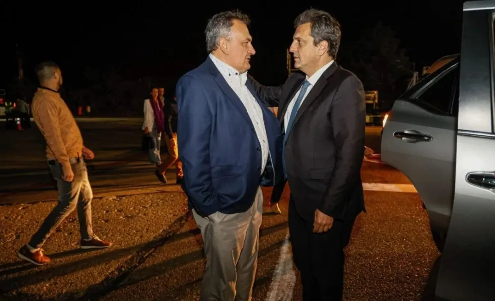 Sergio Massa llegó a Bariloche acompañado de Weretilneck
