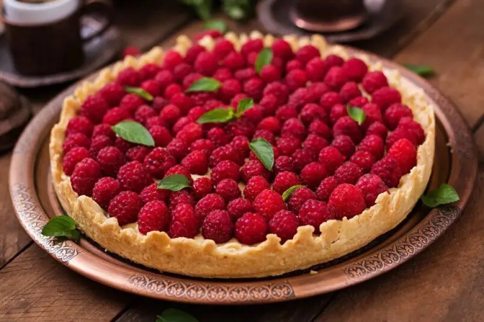 Para la tarde: tarta de frambuesas casera