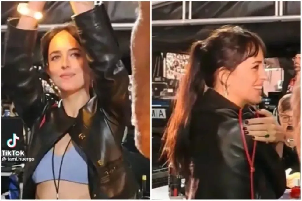Dakota Johnson fue a ver a Chris Martin a River y enloqueció a los fans