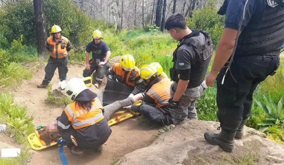 Una turista se lesionó en la catarata Corbata Blanca