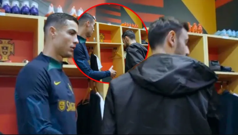 VIDEO: momento tenso entre Cristiano y Bruno Fernandes cuando se saludaron en el vestuario