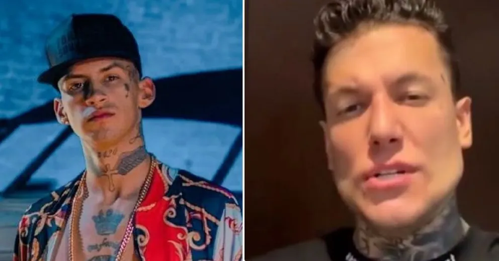 L-Gante mostró cómo lo amenazó Alex Caniggia vía WhatsApp