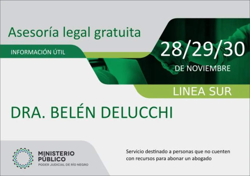 Asesoramiento legal gratuito en la Línea Sur