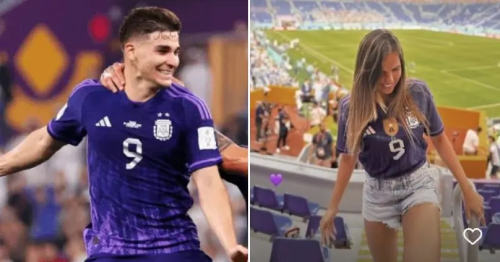 ¡Qué amor! La novia de Julián Alvarez le hizo una dedicatoria en el medio del Mundial de Qatar