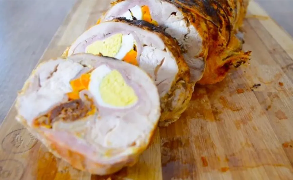 Un clásico para las fiestas: ¡arrollado de pollo en simples pasos!