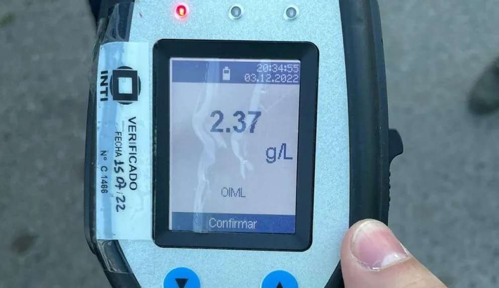 Después del partido, los problemas: un conductor circulaba con 2,37 gr/l de alcohol en sangre