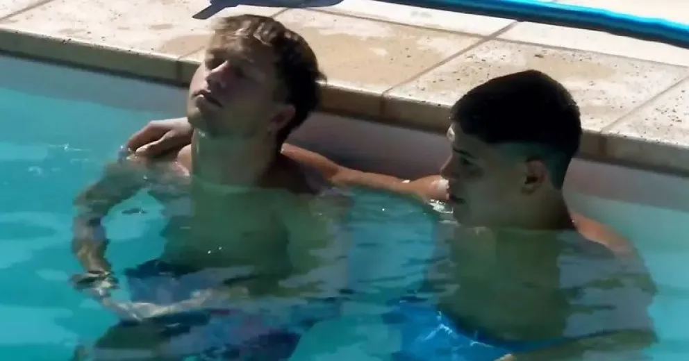 Las imágenes de Thiago y Nacho en la pileta de Gran Hermano