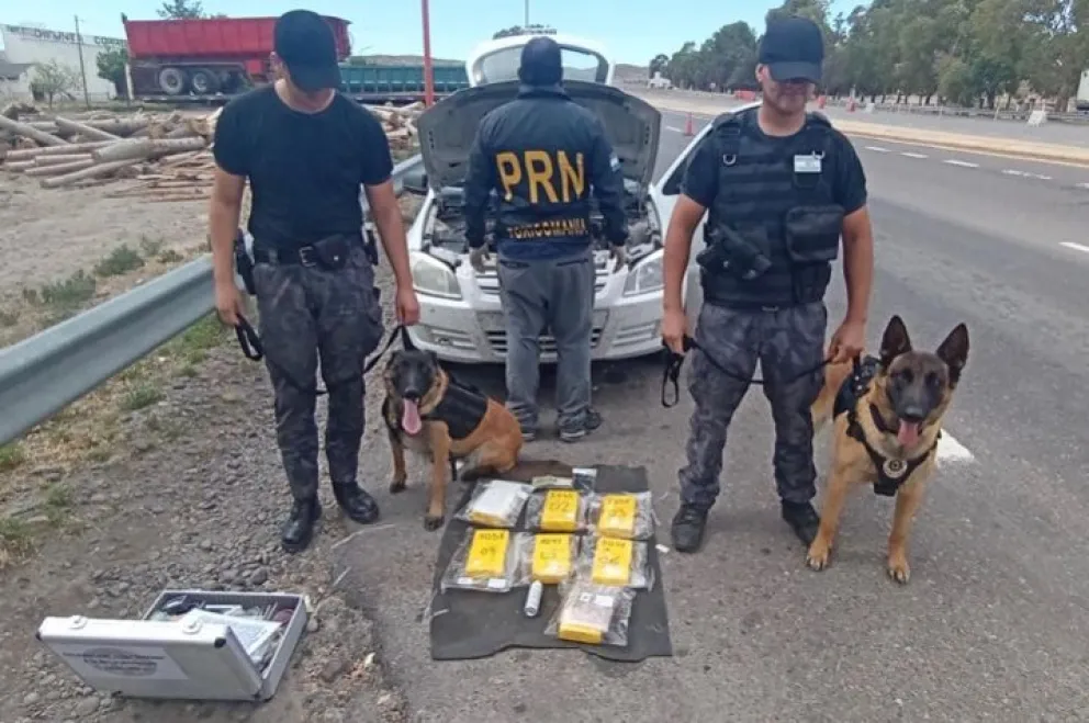 Secuestraron más de siete kilos de cocaína en Chichinales