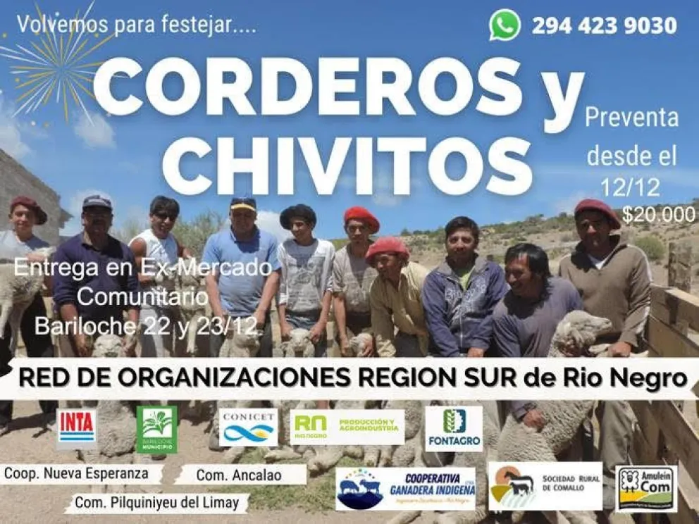 Arrancó la venta de chivos y corderos de familias productoras de la Línea Sur
