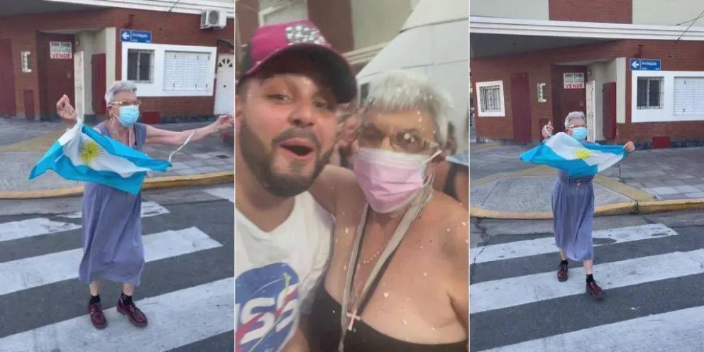 “Abuela, la la la la la”: el festejo viral en redes que se volvió cábala