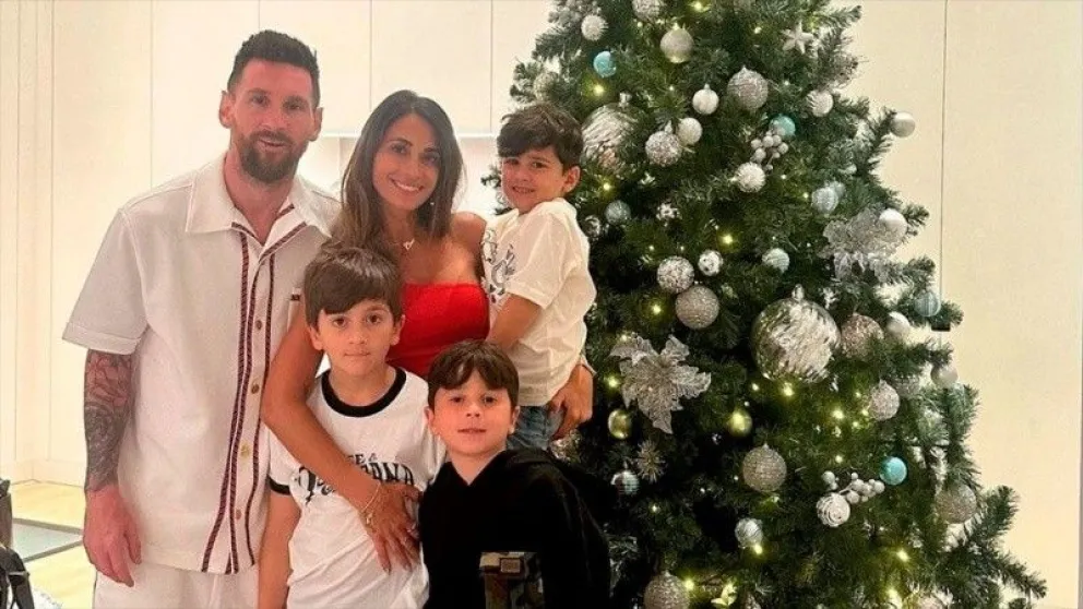 Mirá los festejos navideños de los campeones del mundo
