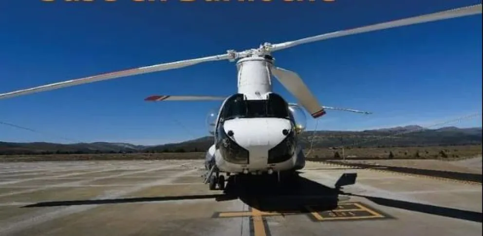 ¿Cuáles son las características del helicóptero para combatir incendios que está en Bariloche?