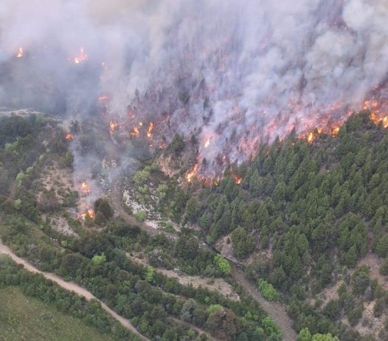 El incendio en Cuesta del Ternero continúa descontrolado y se espera por apoyo aéreo El incendio en Cuesta del Ternero continúa descontrolado y se espera por apoyo aéreo