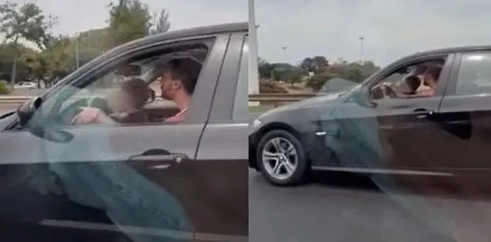 Manejaba con su hijo "a upa", lo filmaron para escracharlo y le suspendieron la licencia de conducir