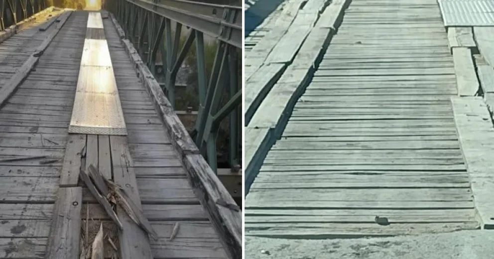 Vecinos disconformes por las reparaciones en el puente de Colonia Suiza