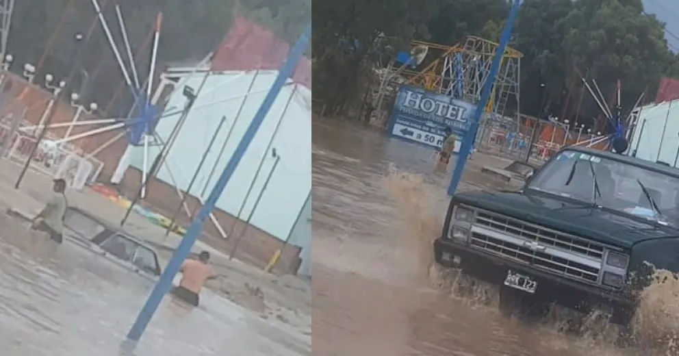 Lluvia torrencial en Las Grutas provocó inconvenientes
