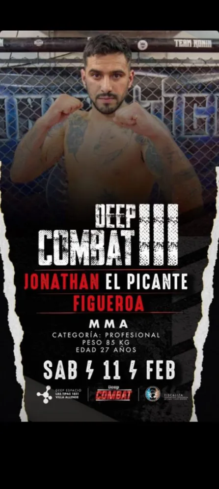 El barilochense Jonathan "El Picante" Figueroa se la juega en Córdoba