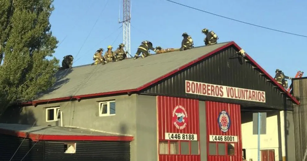Pidió una escalera a los bomberos y, como no se la prestaron, se puso violenta
