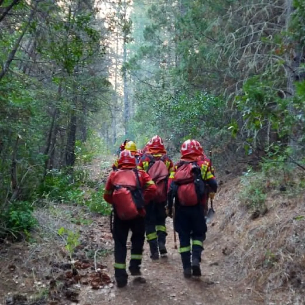 150 brigadistas combaten el incendio activo en Epuyén 