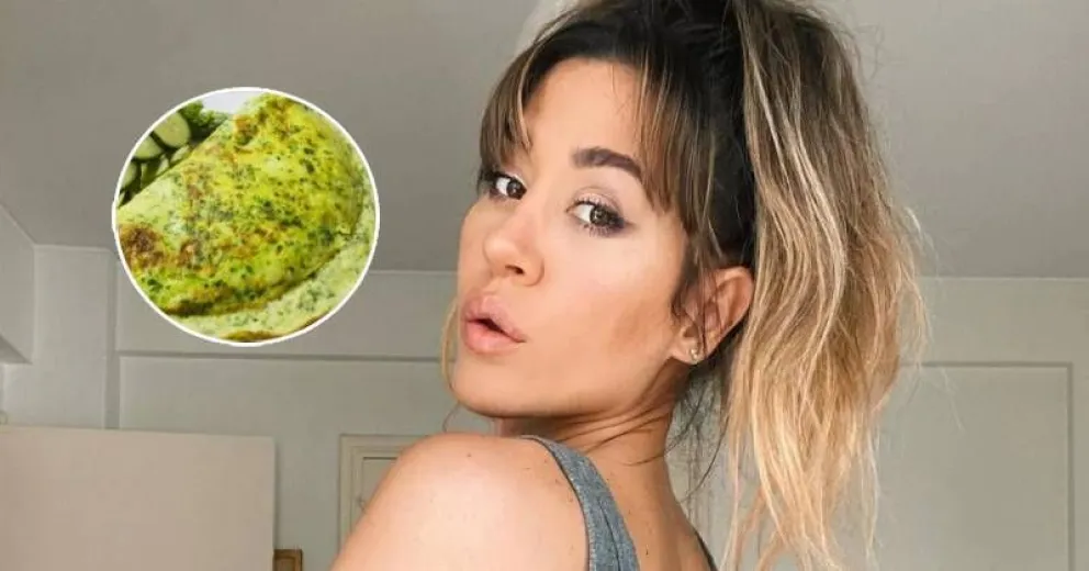 Jimena Barón mostró el paso a paso de su receta más fit: un omelette de espinaca para chuparse los dedos