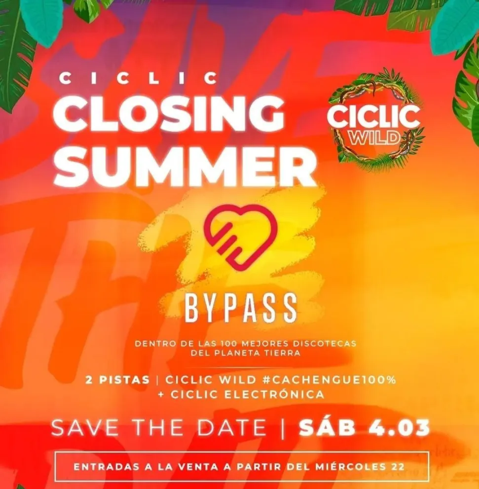 Ciclic cierra la temporada de recitales con una fiesta imperdible en la disco ByPass
