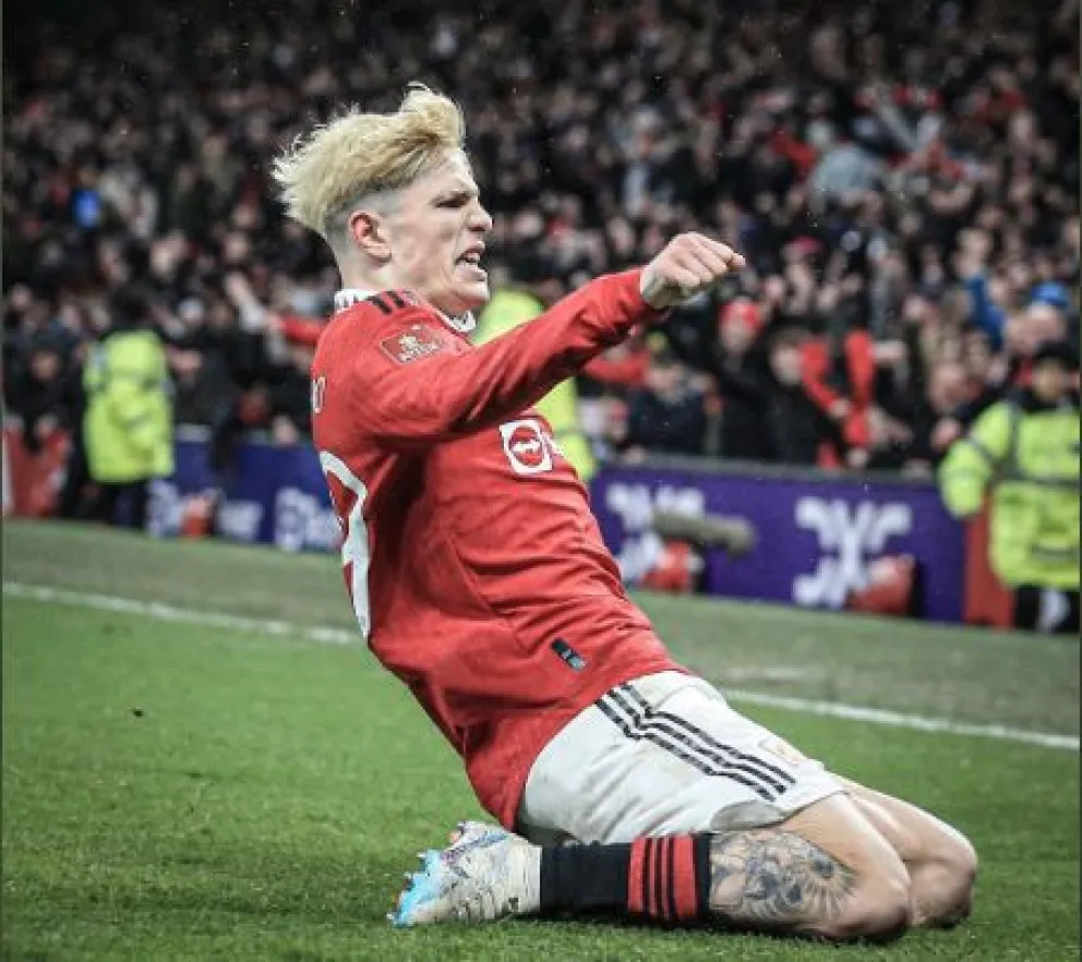 Garnacho le dio la victoria al Manchester United en la FA Cup