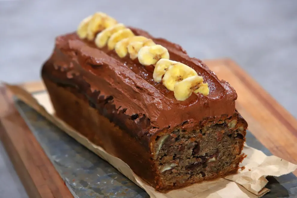 Una bomba: budín de Nutella y banana