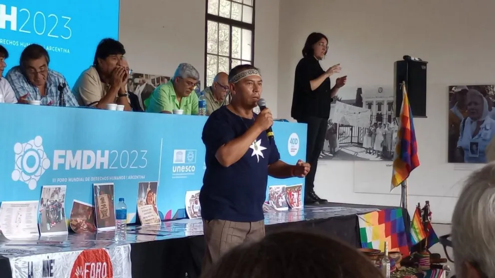 Carriqueo estuvo con Evo Morales