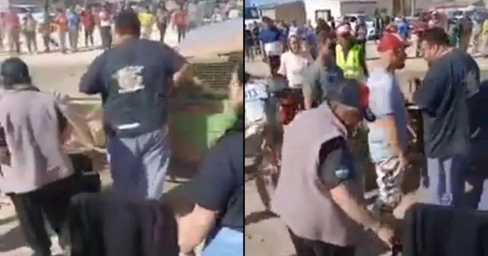 Impactante video del Safari: un auto pasó de largo y terminó contra el público