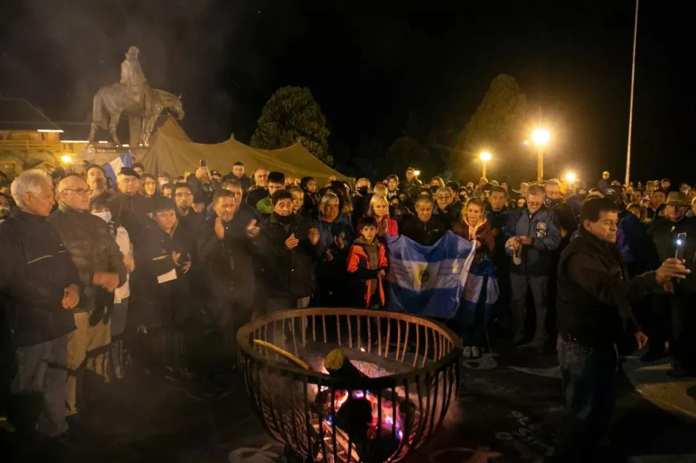 Durante la Vigilia del año pasado. (Foto: Facundo Pardo)