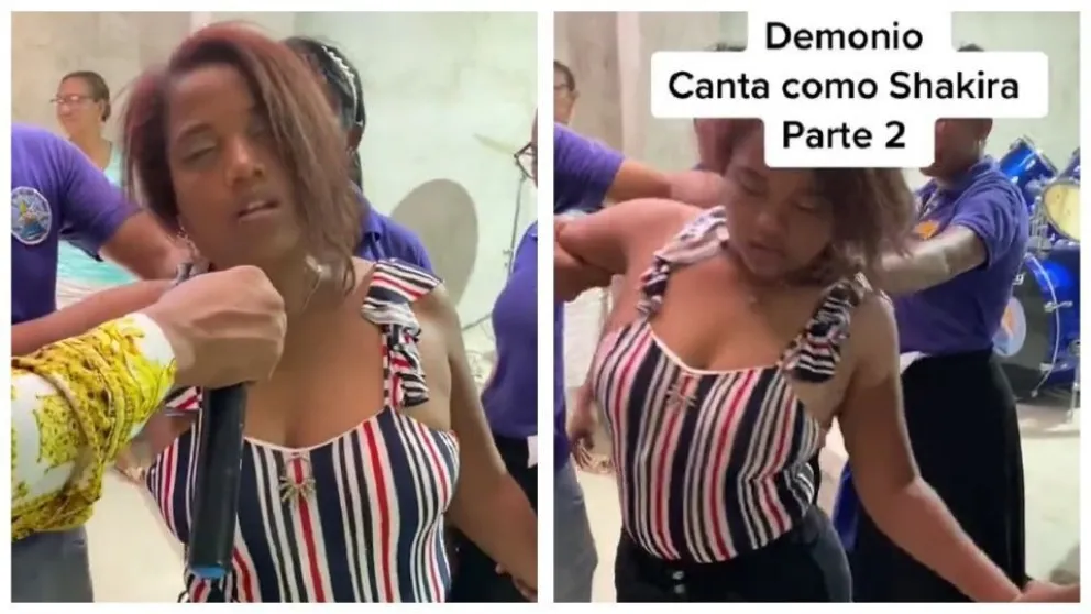 Le hicieron un exorcismo a una mujer poseída por “Shakira”: el Pastor subió el video del momento a Tik Tok