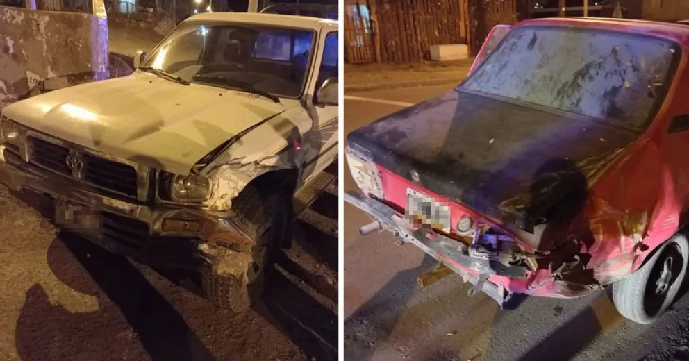 Fuerte colisión y dos conductores infraccionados: uno por manejar borracho y el otro por no tener ni un documento